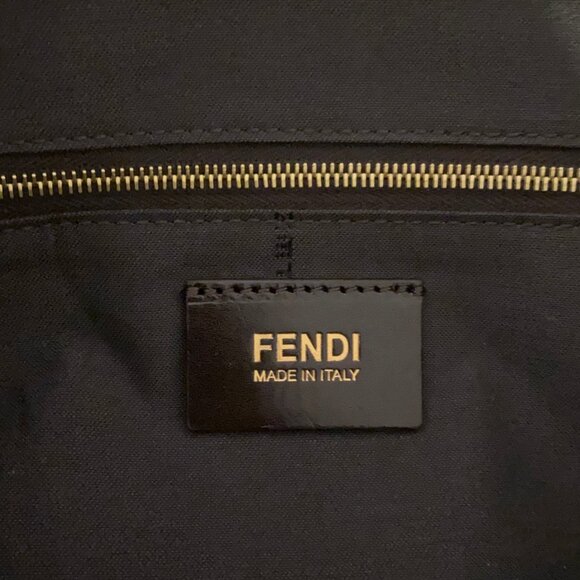 Fendi Pequin Tobacco Stripe Roll Tote - Picture 4 of 11